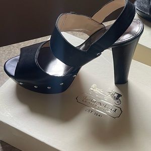 Black coach heels